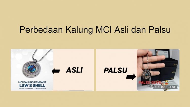 Perbedaan kalung MCI asli dan palsu