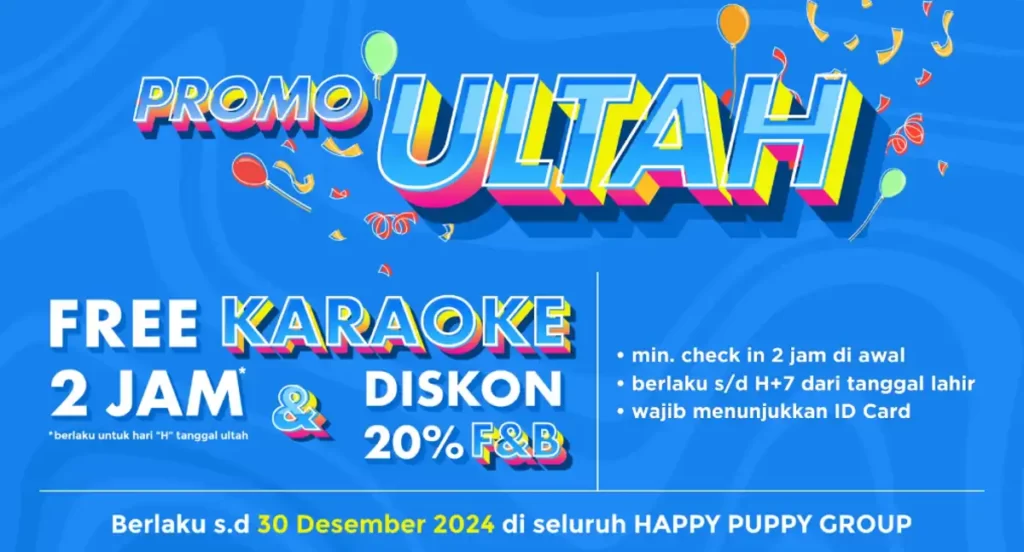 promo ultah happy puppy